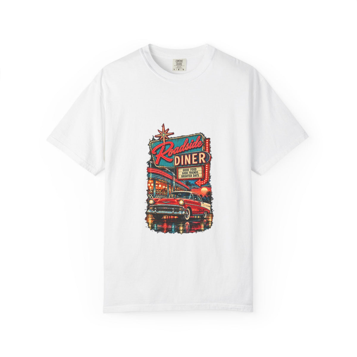 Retro Diner & Classic Car T-Shirt – Comfort Colors®