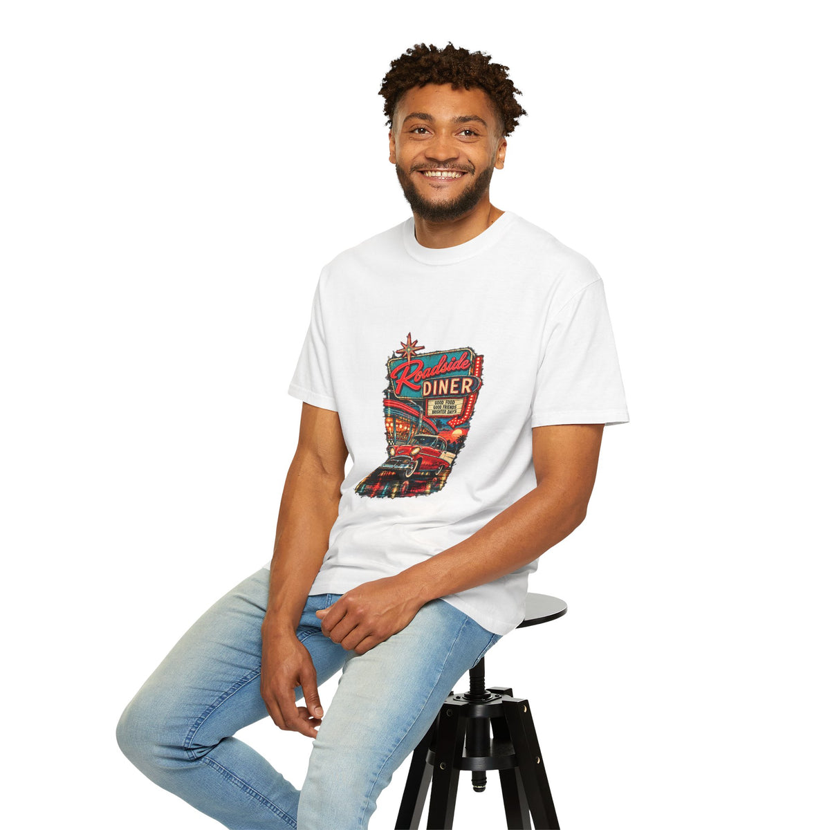 Retro Diner & Classic Car T-Shirt – Comfort Colors®